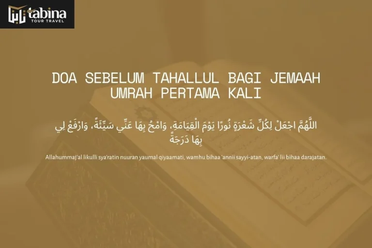 Doa Sebelum Tahallul bagi Jemaah Umrah Pertama Kali